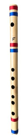 Handgefertigte Bambusflöte aus Holz, indisches Musikinstrument, Bansuri, Tonleiter F, nepalesische asiatische Welt