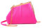 LeahWard Women's Cross Body Bag, Pleated Retro Evening Clutch, Prom Bag for Women (Neon Fuchsia)