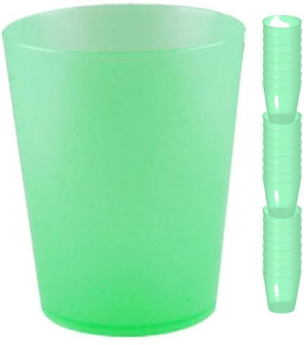 Vasos de Plastico Duro - Sidra/Mojito 50 cl - Envio 24h - 100 uds Reutilizables - Plástico Duro Resistente - Uso en Fiestas, Cumpleaños, Festivales, para Cocktail, Cerveza, Copas (100, Verde)