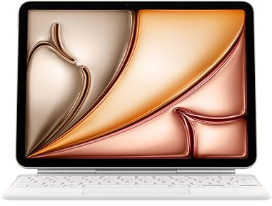 Apple Magic Keyboard per iPad Air 11'' (M3) e iPad Air 11'' (M2), comodissima per scrivere e con trackpad integrato, Tedesco - Bianco