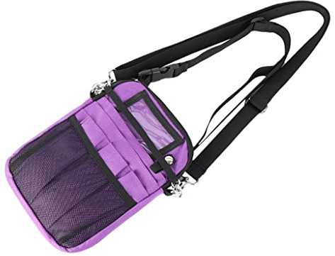 Gcljlmy Fanny Pack Pockets Organizer Belt Multi Compartment Utility Storage Tape Holder Hip Bag for Bandage Scissors Work Accessories, Student and Nurse Use (Purple)