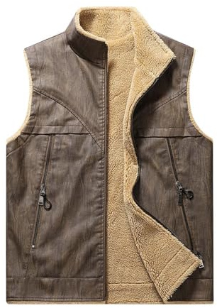 WWricotta Mens Full Sheepskin Leather Gilet/Body Warmer. Sizes 38 - 48