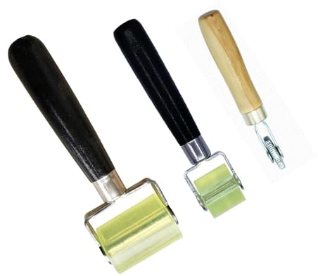 Set professionale di 3 rulli di pressatura, utensili in silicone, 30 mm e 50 mm, rullo di pressione in gomma per sigillatura dei bordi e per la saldatura di teloni in PVC