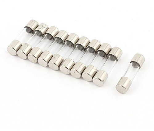 sourcing map 10 Stk Schnelle Schnell durch Schlag Glas Sicherung 5x20mm 250V 63mA 0,063A