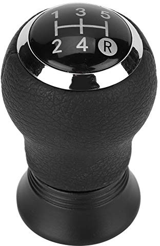 Fydun Car Gear Shift Knob Head, 5 Speed Gear Shift Lever Shift Knob Car Modification Gear Shift Knob Head for Yaris 2005-2010 (Leather)