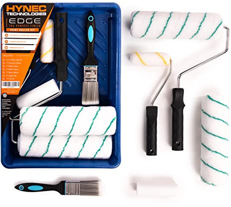 Set Definitivo de Rodillos Pintura – Rodillos para Paredes y Techos, Bandeja y Brochas Pintura, Minirrodillos, Recambio de Rodillo – Set Completo de Herramientas Bricolaje para Decoración del Hogar