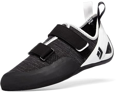 BLACK DIAMOND Men’s Momentum Rock Climbing Shoes | Engineered Knit Technology | 4.3mm Rubber Outsole | White/Black | Size 10