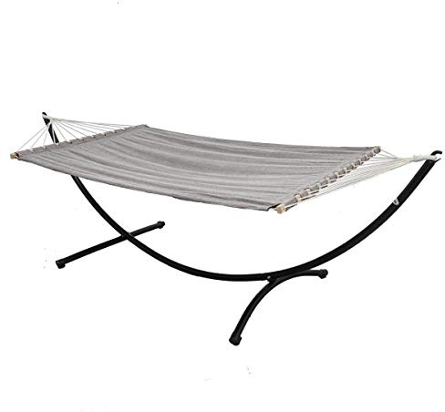 AMANKA Double Hamac avec Support à 120 kg - 200x120 Structure Extérieure en Métal - Cadre pour Jardin