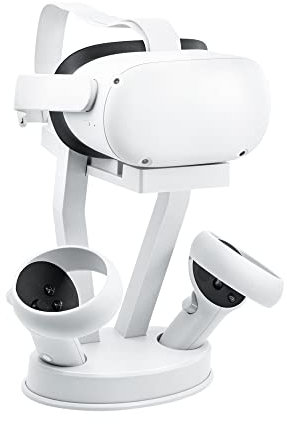 Mcbazel VR Stand, Display Holder Stand for O-culus Quest 2/Quest 3/PS VR/Touch Controller,O-culus Quest 2 stand-White