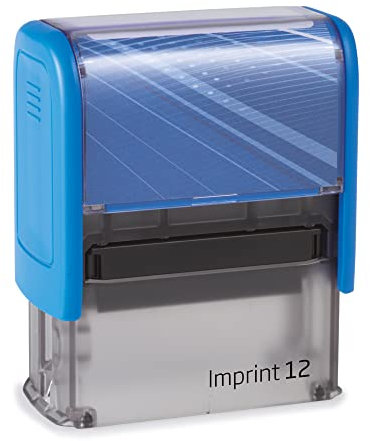 Stempel Firmenstempel Adresstempel Trodat Imprint 12 BLAU mit Ihrem Wunschtext personalisieren 4-5 Zeilen Abdruckgröße: 47 x 18 mm