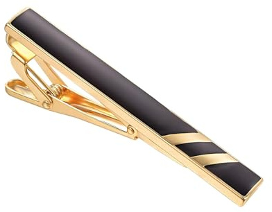 Asienice Black And Gold Tie Clip For Men Skinny Tie Bar Tie Clip Bronze