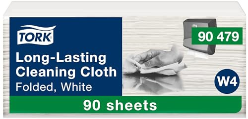 Tork Long-Lasting Cleaning Cloth White W4, Multipurpose, 90 Cloths, 90479