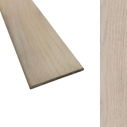 Solid Oak Flat Threshold Transition Door Bar 70mm Wide x 6mm Thick - For Solid, Engineered & Laminate Flooring. 0.9m, 1.1.0m, 1.8m or 2.7m Lengths. (Off White Oak, 2.7m)