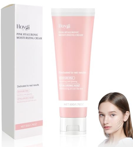 Crema idratante ialuronico rosa, Acido ialuronico, Crema idratante viso lenitiva rosa donna, per Pelli Normali, Miste O Sensibili