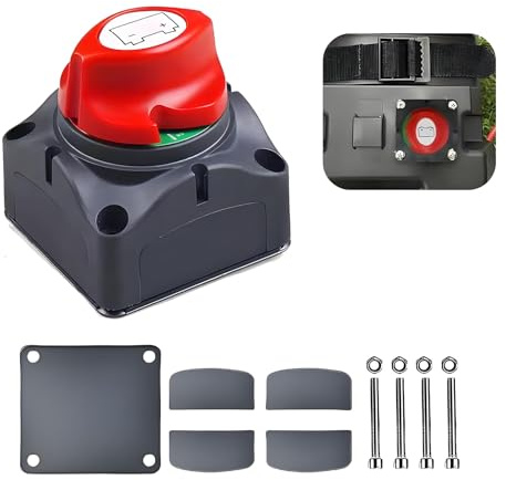Stacca Batteria 12V 24V 48V On-Off 250A, Staccabatteria Universale per Auto, Camper, Yacht, Barca, Camion, Autobus - Sicurezza e Protezione del Sistema Elettrico