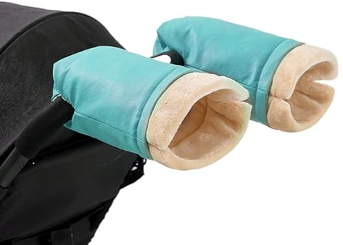 Thermal Stroller Gloves, Waterproof Pram Hand Muff, Insulated Cover with Wind Shield, Soft Lined Handlebar Warmer, Universal Design Accessory, Cold Weather Gear for Outdoor Parents