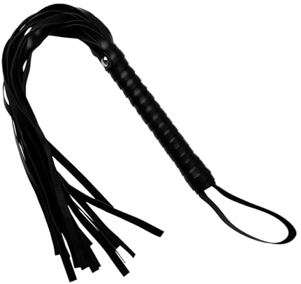 wellrun Whip 48cm Length,Faux Leather Role Play Prop, Lightweight Horse Riding Crop for Equestrian Training,Stage Performances,Cosplay,Costume Accessory,Fancy Dress