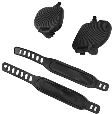 Fabater Anti-Slip Strip Motionscykelpedaler med Justerbar Rem, Tålig Nylon och Metall Stationära Cykelpedaler för Hemmagym Cykling Fitness Utrustning
