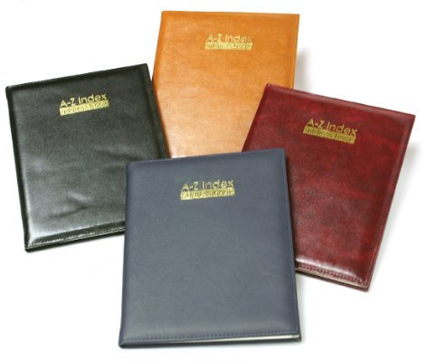 Tallon Large XL Padded Address Book - Black/Brown/Tan/Blue