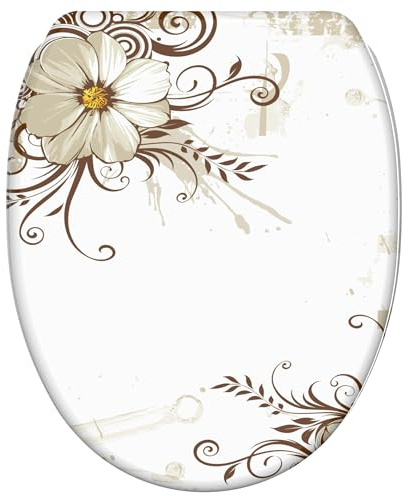 Sanilo WC Sitz mit Absenkautomatik Flower | hochwertige Oberfläche | einfache Montage | stabile Scharniere A329859