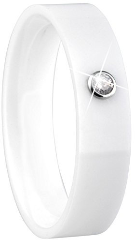 BERING Time 553-57-82 Artic Symphony Collection Innenring Edelstahl Keramik plattiert/poliert weiß passend Außenring UK Größe P, Keramik