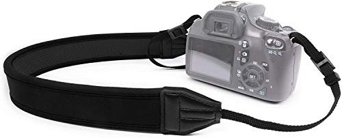 MyGadget Kamera Tragegurt für den Hals - Super weicher Kameragurt Schulter Strap Kameraband für SLR DSLR z.B. Canon, Sony, Nikon, Panasonic - Schwarz