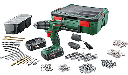 Bosch Akku Bohrschrauber PSR 1800 Li-2 (2 Akkus, 18 V System, 241-teiliges Zubehörset, in SystemBox)