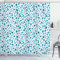 ABAKUHAUS Abstrakt Duschvorhang, Abstrakte Mosaik blauen Tönen, Stoffliches Gewebe Badezimmerdekorationsset mit Haken, 175 x 180 cm, Blaugrau Türkis