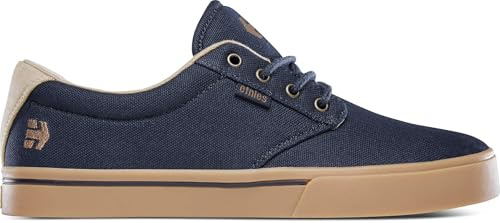 Etnies Jameson 2 Eco – Nachhaltiger Skate-Stil, verstärkte Cupsole, gepolsterte Dämpfung, Alltagssneaker, vegan - Navy/Gum/Gold - 45