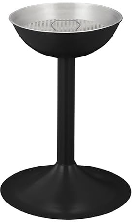 PROREGAL Eleganter Sandaschenbecher aus Metall mit Einsatz & Sieb | HxØ 72x41cm | Schwarz