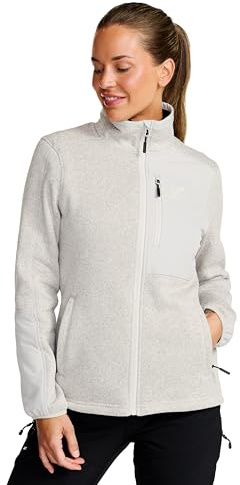 RevolutionRace Northbound Fleece Jacket für Damen, Outdoor-Fleecejacke, perfekt zum Wandern, Grey Melange, L