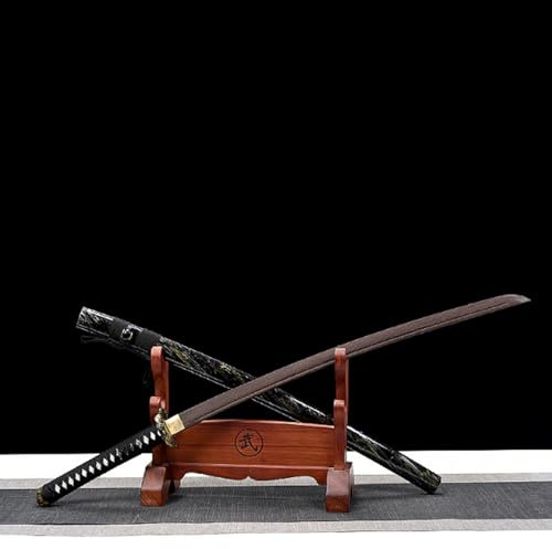 Katana Sword, Handmade Wooden Samurai Sword with Sheath, 103cm Bokken for Display, Cosplay Collection and Kendo Training