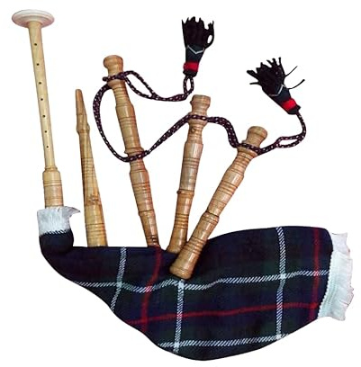 Cornamusa Mini Scozzese per Bambini – Strumento Musicale Highland in Legno di Sheesham e Legno di Palissandro Fatto a Mano | Cornamuse Tradizionali per Principianti (Mackenzie - Borsa con Corda Bianca