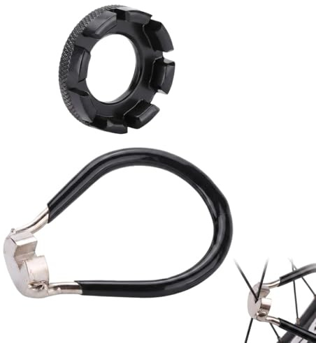 YIPFEN Llave de Radios de 8 Orificios Herramienta de Ajuste y Reparación para MTB/Bicicleta de Carretera (6 Tamaños 10-15G) (Negro)