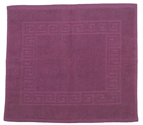 Julie Julsen Badvorleger 50 x 40 cm Premium Qualität 900 gm2 in aktuellen Farben und 4 Größen aus Baumwolle Badematte Badteppich Duschvorleger Design Spirale Lila
