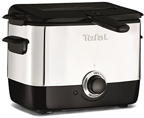 Tefal FF220040 Mini Deep Fryer, (2 Portions), 0.6 Kg Capacity, 1000 W, Stainless Steel, One Size