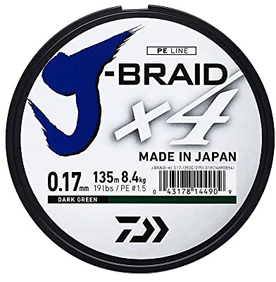 Daiwa Adult J-BRAID X4E String Dark Green 0.29mm