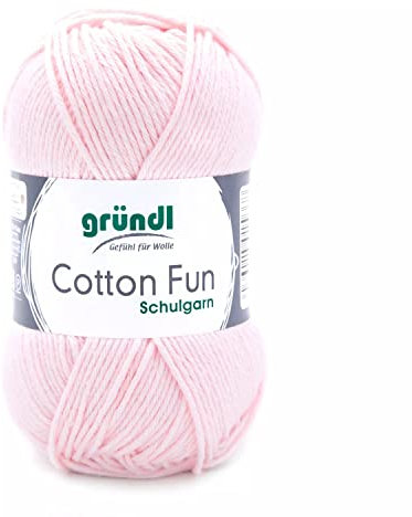 Gründl Cotton Fun Strickgarn/Häkelgarn (weiches Garn aus 100% Baumwolle, OEKO-TEX zertifiziert, 50 g/115 m, Nadelstärke: 3-4, 1 Knäuel á 50 g), orchidee