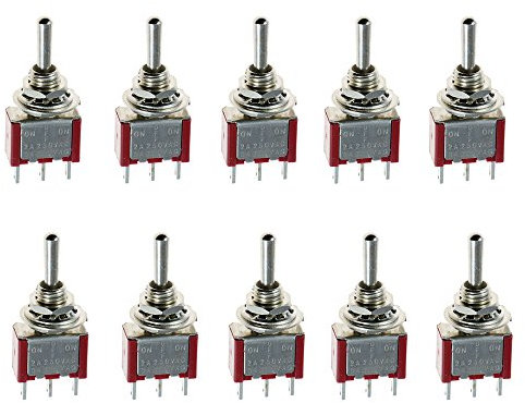 Mintice™ 10 X On/Off/On Momentary Mini Miniature Toggle Switch Car Dash Dashboard SPDT 3Pin