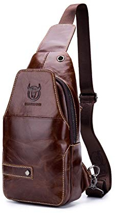HARMILIY Bolso de mano de cuero para hombre, bolso de hombro para iPad, mochila de mensajero de negocios, bolsa de viaje casual con correa de hombro desmontable ajustable y extraíble