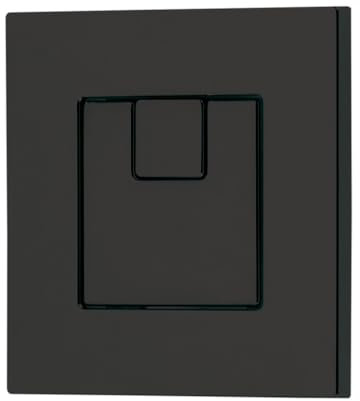 Square Flush Button for Concealed Cistern Dual Eco 6/3L - Black