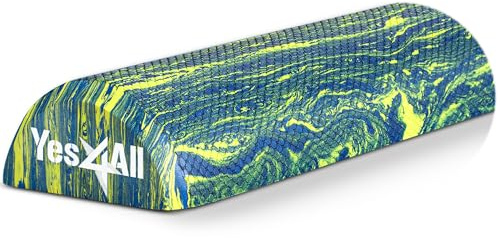 Yes4All EVA Firm Foam Roller for Stretching, Half Yoga Back Roller for Muscle Massage for Pilates, Yoga, Balance & Core Exercises - 12/36 inches