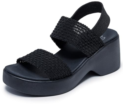 Skechers CALI DAY - Sandali con tacco Da donna, Black,