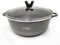 AKH HOUSEWARE Non Stick Stock Pot with Lid Casserole Dish - Large Heavy Duty Die Cast Aluminum Stockpot - Granite Finish Cooking Pot - Gas & Induction Hob Compatible (Grey, 20Cm)