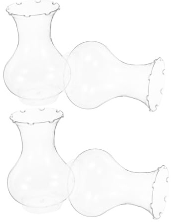 YARNOW Juego de 4 jarrones de flores de jacinto pequeños para centros de boda, decoración del hogar, plástico, 15 cm de alto