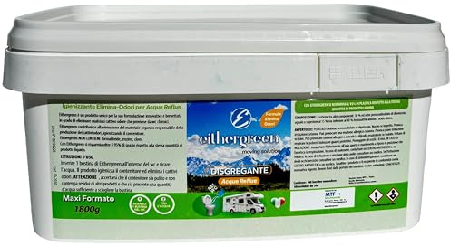 Eithergreen Disgregante elimina odori per WC Camper, Toilette portatili da campeggio. Sanificante disgorgante per acque nere 60 bustine