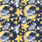 100x160cm Maus 100% Baumwolle Baumwollstoff Kinder Meterware Handwerken Nähen Stoff (Maus Käse Dunkelblau, 100x160cm (11,99€/m))