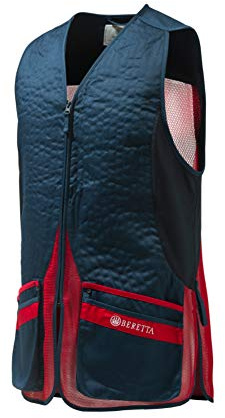 Beretta Men's Silver Pigeon Evo Range Hunting Ambidextrous Vest, Navy/Red, Large