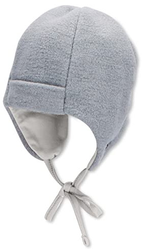 Sterntaler Baby Mädchen Mütze Baby Melange Mütze - Mütze Baby, Kappe Kinder - aus Microfleece (recycelt) mit Bindeband - rauchgrau, 39