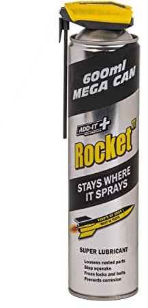 Rocket TT Super Tube Lubricant | Rust Remover & Anti-Corrosion Maintenance Spray | Penetrating Oil for Seized Bolts,Tools, Bikes & Garden Equipment | Water-Resistant Protective Coating-600ml